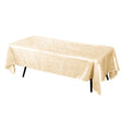 Champagne Crinkle Crushed Taffeta Rectangular Tablecloth 60 x 126″
