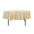 90″ Champagne Crinkle Crushed Taffeta Round Tablecloth