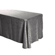 Charcoal Crinkle Crushed Taffeta Rectangular Tablecloth 90 x 156″