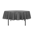 90″ Charcoal Crinkle Crushed Taffeta Round Tablecloth