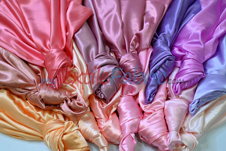 Charmeuse Satin Polyester Fabric - Solid, 58/60" Width, Multiple Colors (1 Yard)