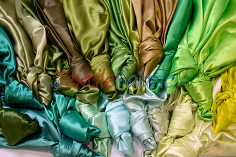 Charmeuse Satin Polyester Fabric - Solid, 58/60" Width, Multiple Colors (1 Yard)