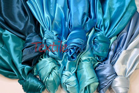 Charmeuse Satin Polyester Fabric - Solid, 58/60" Width, Multiple Colors (1 Yard)