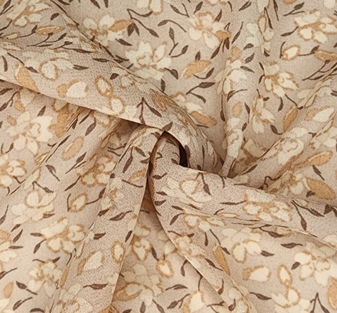 Chelsea Chiffon Polyester Fabric - Rose Dust, Sheer Crepe Texture, 58/60" Width