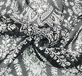 Chelsea Chiffon Polyester Fabric - Black, 58/60" Width