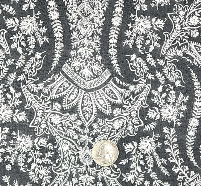Chelsea Chiffon Polyester Fabric - Black, 58/60" Width