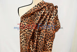 Cheetah Charmeuse Satin Fabric - Cheetah Print, 58/60" Width