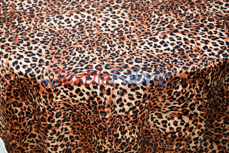 Cheetah Charmeuse Satin Fabric - Cheetah Print, 58/60" Width