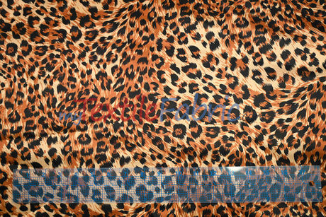 Cheetah Charmeuse Satin Fabric - Cheetah Print, 58/60" Width