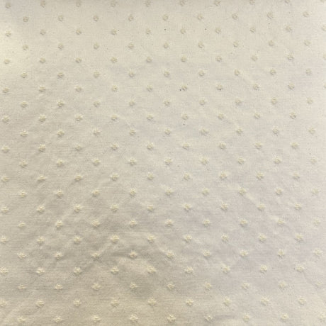 Chelsea Embossed Dotted Jacquard Cotton Blend Fabric - Natural Washed, 60" Width (1 Yard)