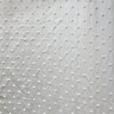 Chelsea Embossed Dotted Jacquard Cotton Blend Fabric - Natural Washed, 60" Width (1 Yard)