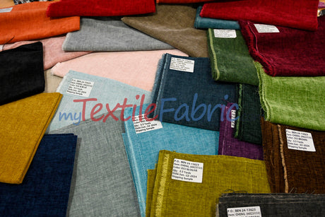 Chenille Polyester Fabric - Ultra Soft Velvety Texture, 60" Width, 350 GSM (1 Yard)