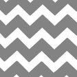 1″ One Inch Chevron Gray and White Poly Cotton Fabric,