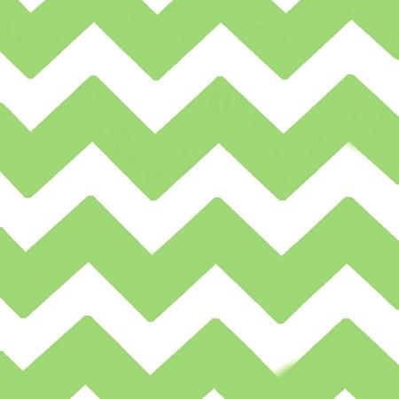 1″ One Inch Chevron Lime and White Poly Cotton Fabric,
