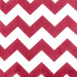 1″ One Inch Chevron Red and White Poly Cotton Fabric,