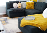 Soft Cozy Faux Fur Blanket - Honey Gold Faux Fur Fabric, 50" X 60" (1 Piece)