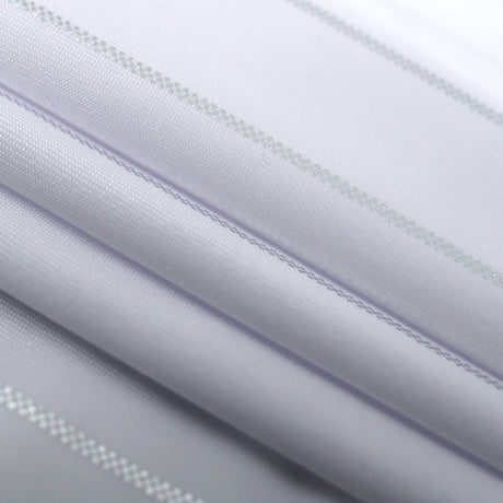 Foiled Line Spandex Fabric Black Silver