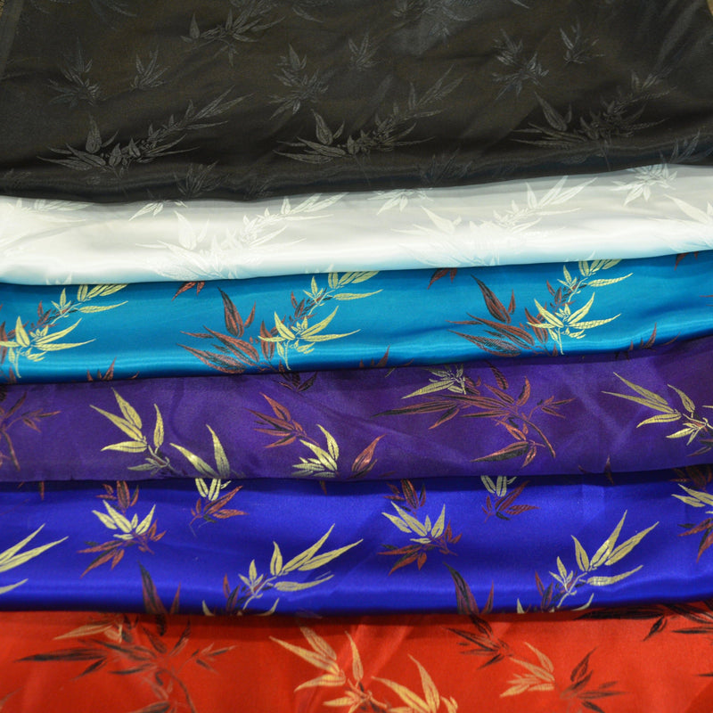Oriental Bamboo Brocade Polyester Fabric - Bamboo Jacquard, 45" Width (1 Yard)