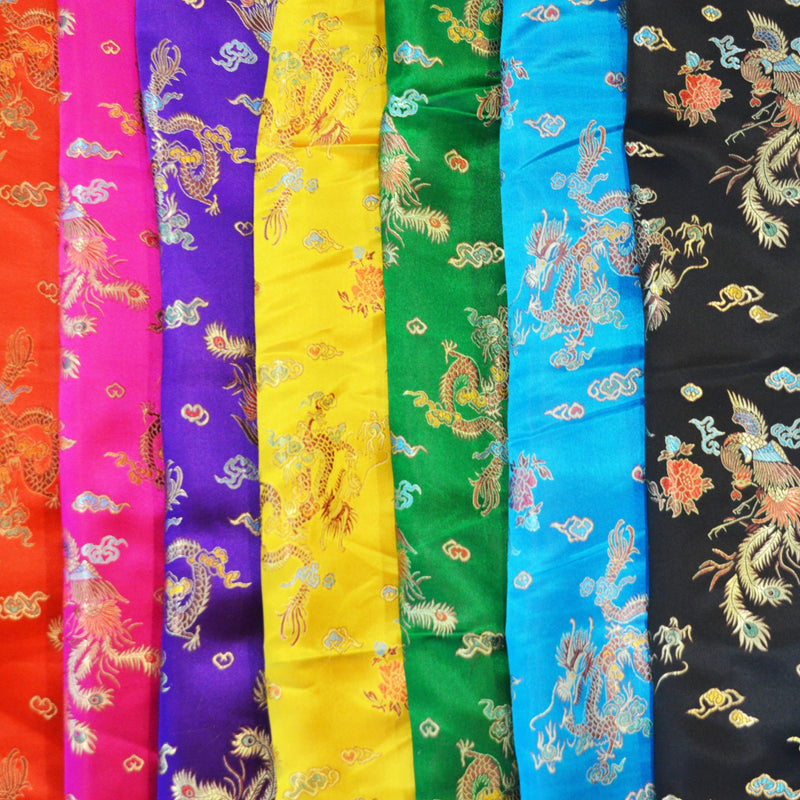 Dragon Brocade Chinese Brocade Fabric - Dragon Pattern, 45" Width (1 Yard)