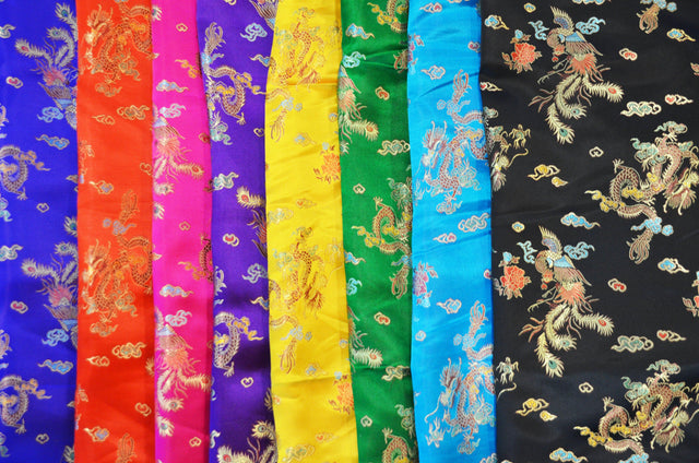 Dragon Brocade Chinese Brocade Fabric - Dragon Pattern, 45" Width (1 Yard)