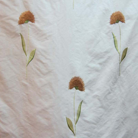 Chloe Fabric Silk Fabric - Floral Embroidered, 54" Width (1 Yard)
