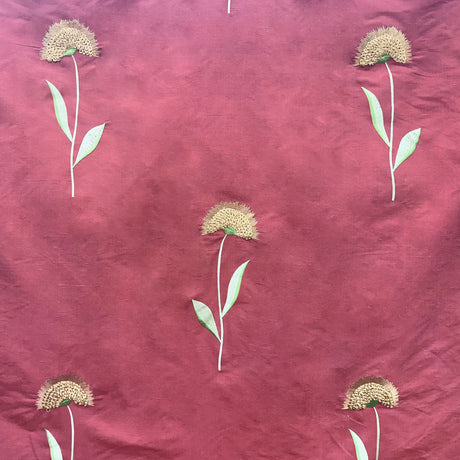 Chloe Fabric Silk Fabric - Floral Embroidered, 54" Width (1 Yard)