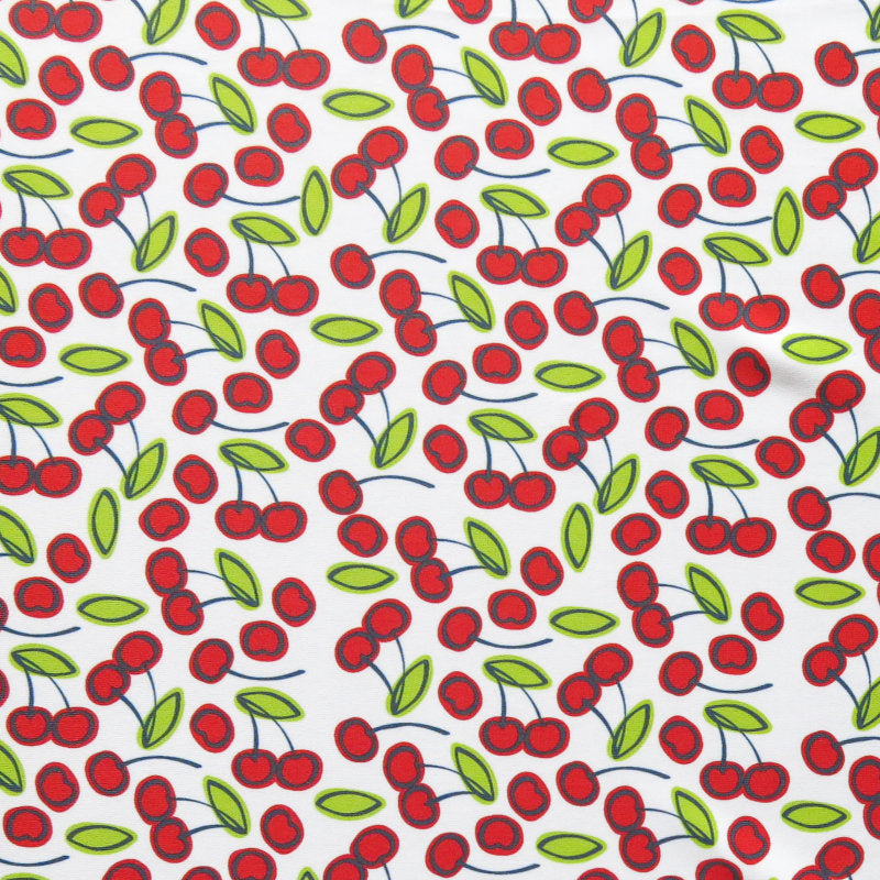 Swim Knit Cherries Poly Spandex Swimsuit Fabric