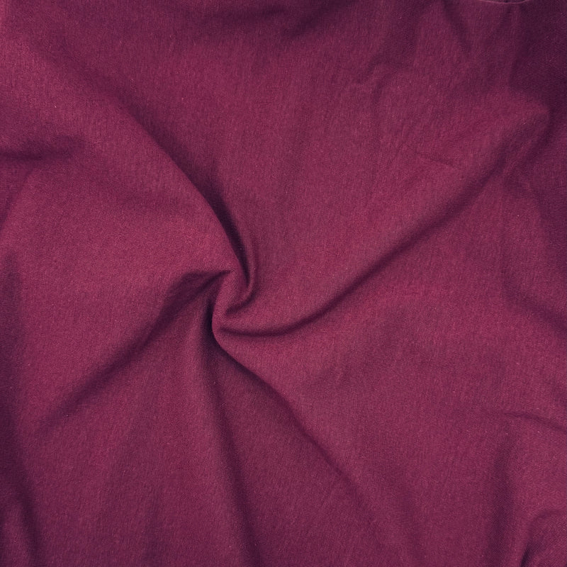 Cotton Spandex Jersey Knit Fabric Maroon 4-Way Stretch