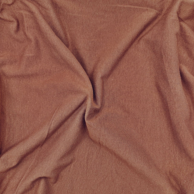 Cotton Spandex Jersey Knit Fabric 4-Way Stretch Mocha Brown