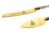 Gold Quinceañera Cake Knife and Server Set with “Mis 15 Años” Engraving