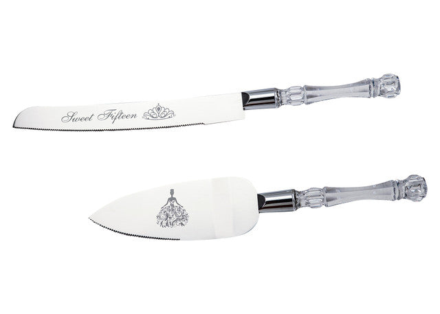 Sweet Fifteen Cake Knife Server Set Bulk Wholesale Deal