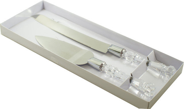 Silver Wedding Cake Knife and Server Set Bulk Wholesale Deal