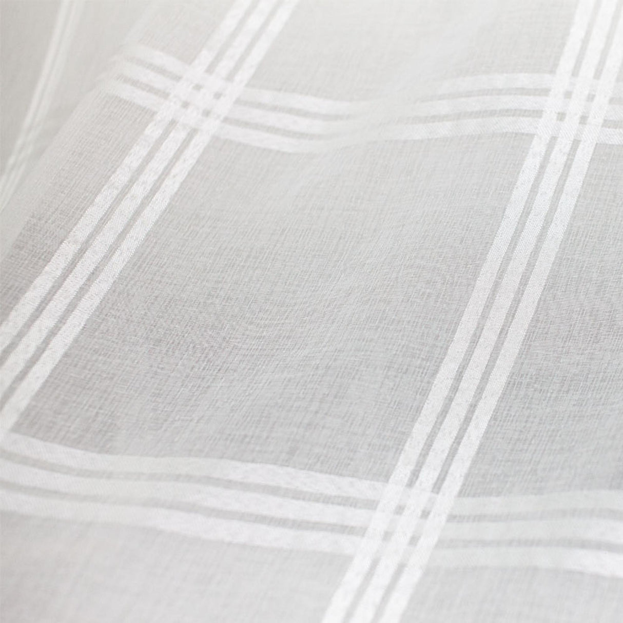 Clara Fabric Polyester Fabric - Plaid Sheer, 110" Width (1 Yard)
