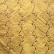 Clarence Silk Fabric - Floral Embroidered Stripe, 54" Width (1 Yard)
