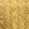 Clarence Silk Fabric - Floral Embroidered Stripe, 54" Width (1 Yard)