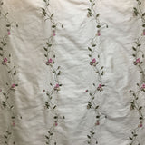 Clarence Silk Fabric - Floral Embroidered Stripe, 54" Width (1 Yard)