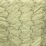 Clarence Silk Fabric - Floral Embroidered Stripe, 54" Width (1 Yard)