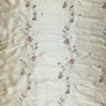 Clarence Silk Fabric - Floral Embroidered Stripe, 54" Width (1 Yard)