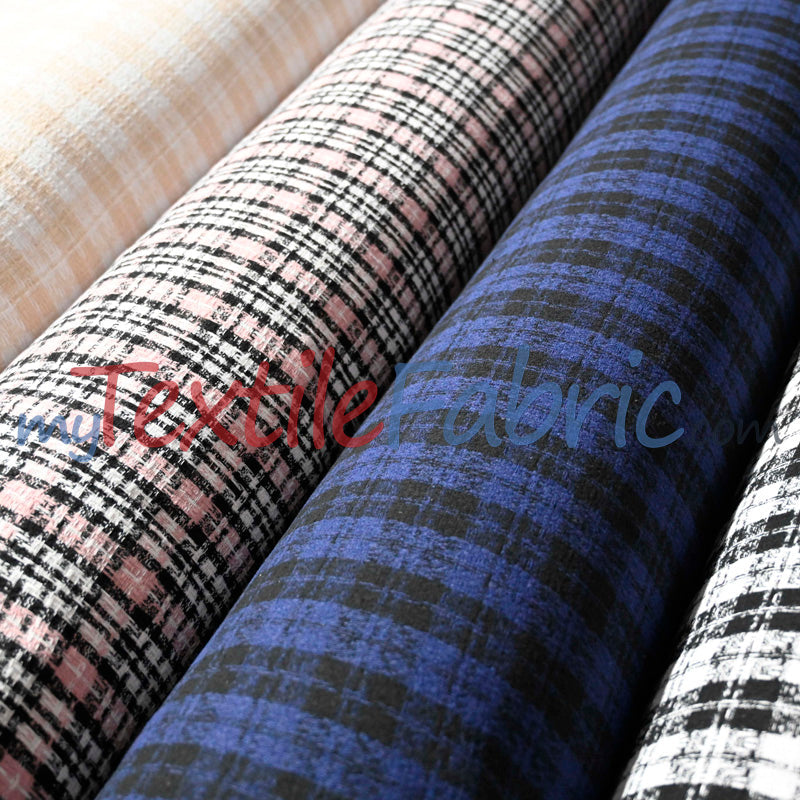 Classic Tweed Polyester Fabric - Textured Tweed Weave, 60" Width (1 Yard)