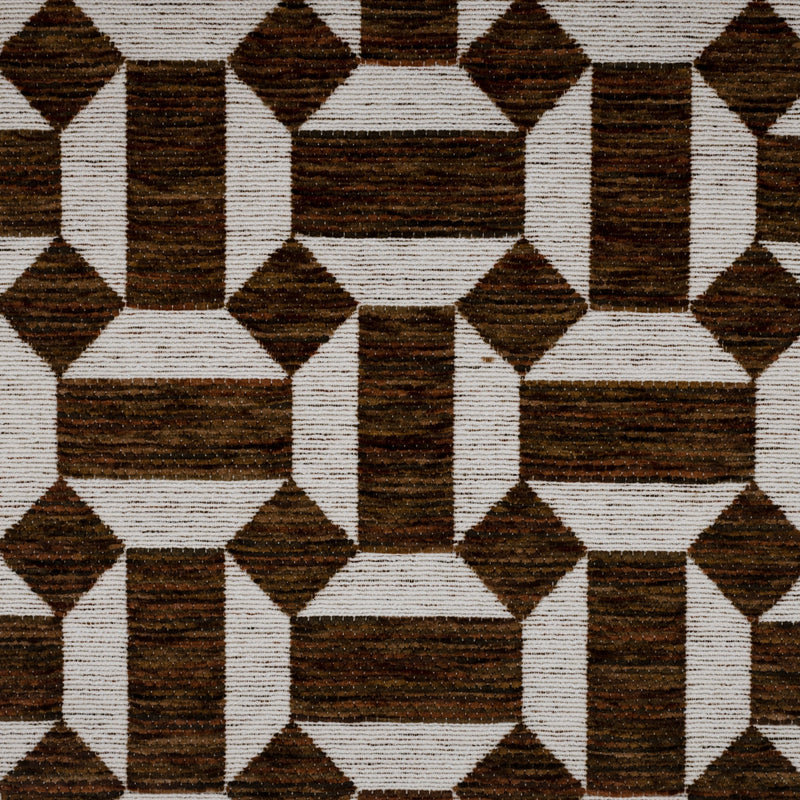 Chenille Jacquard Geometric Upholstery Fabric