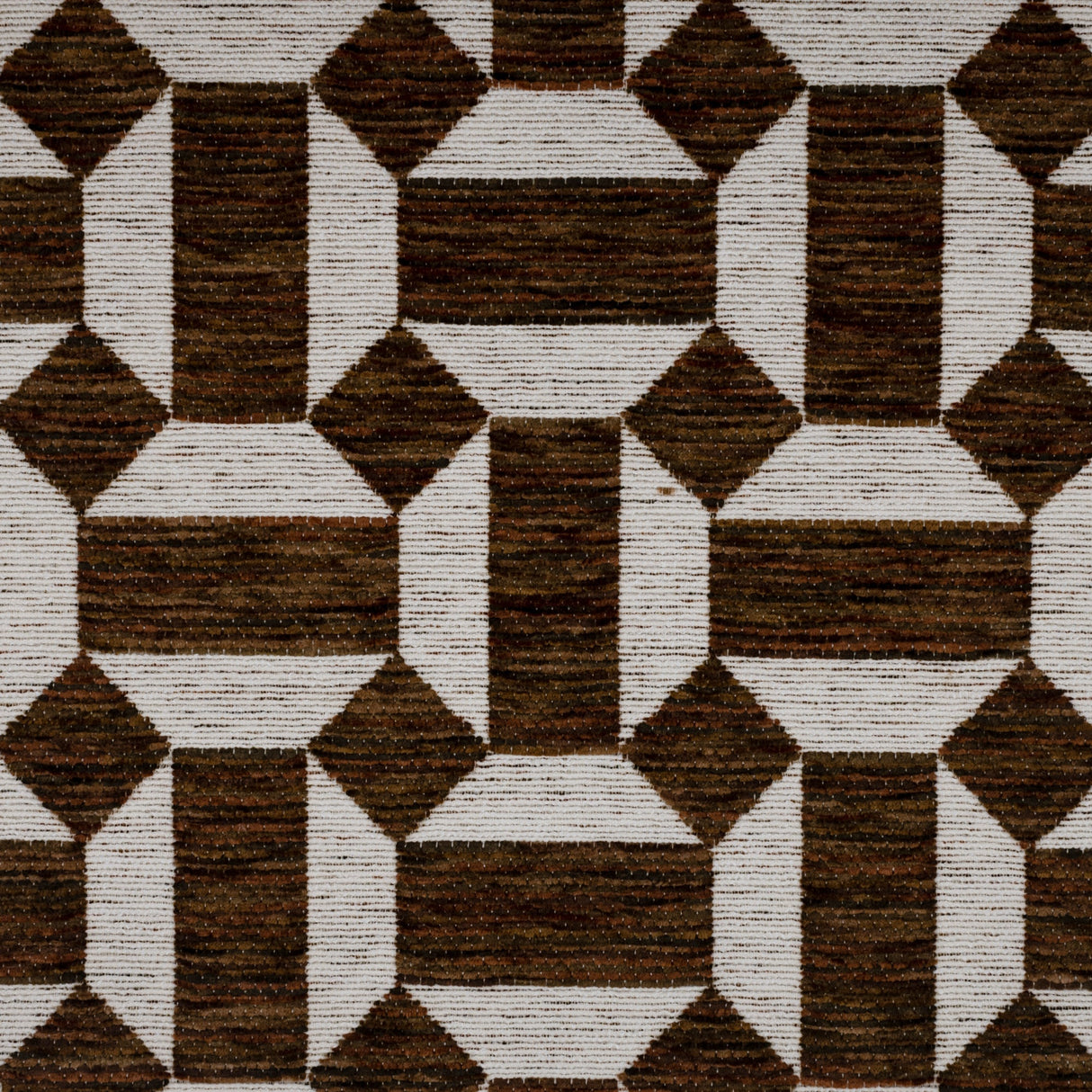 Chenille Jacquard Geometric Upholstery Fabric