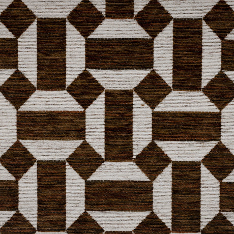 Chenille Jacquard Geometric Upholstery Fabric