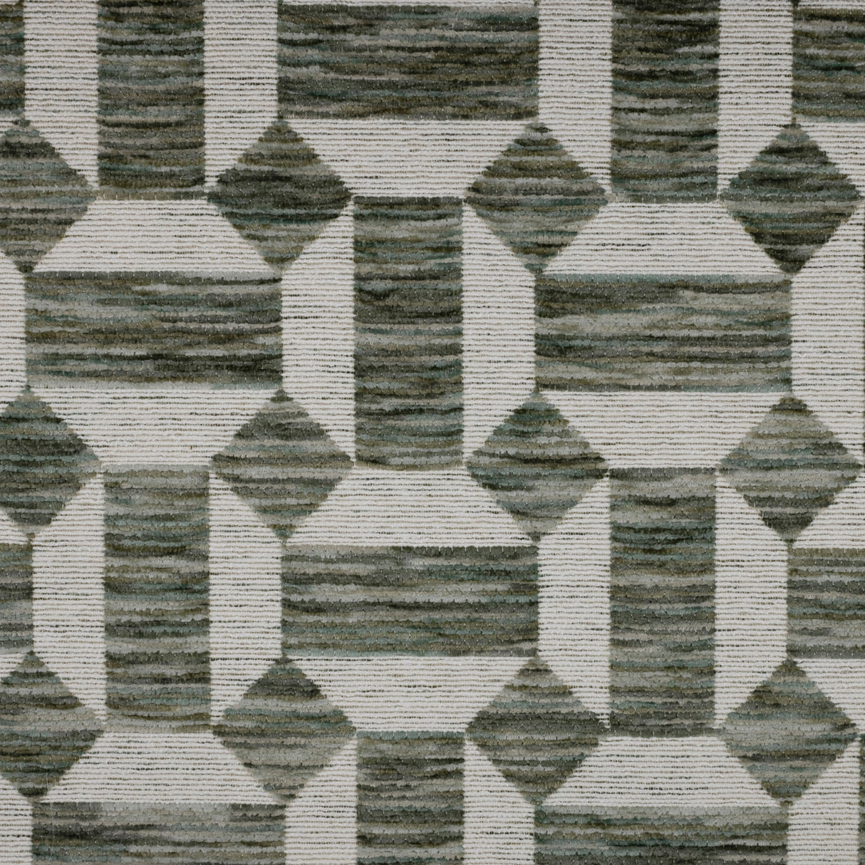 Chenille Jacquard Geometric Upholstery Fabric