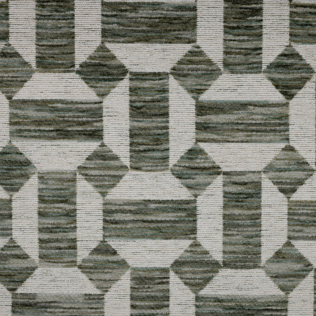 Chenille Jacquard Geometric Upholstery Fabric