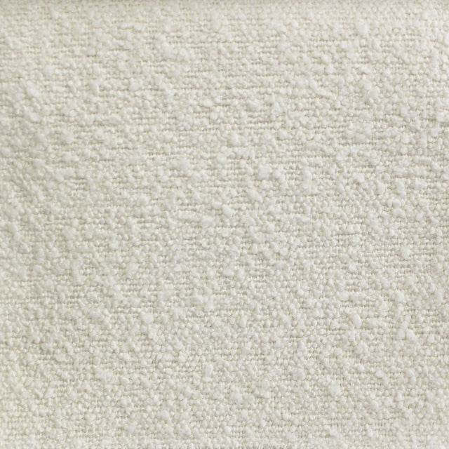 Clifton Fabric Boucle Fabric - Textured Solid Linen Look, Ivory/Natural, 58" Width (1 Yard)