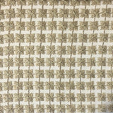 Clover Floral Metallic Sheer Polyester Fabric - Floral Sheer, 110" Width (1 Yard)