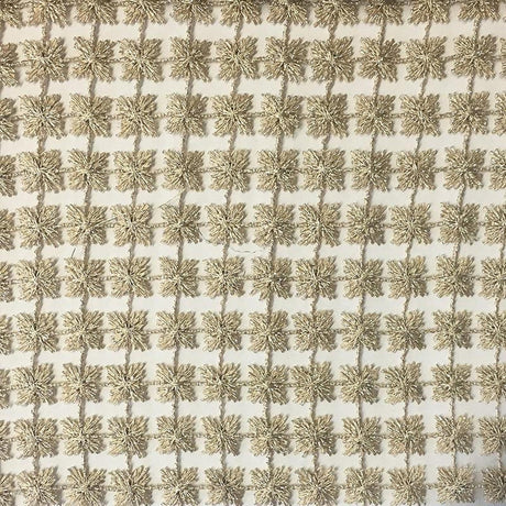 Clover Floral Metallic Sheer Polyester Fabric - Floral Sheer, 110" Width (1 Yard)