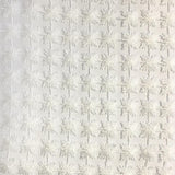Clover Floral Metallic Sheer Polyester Fabric - Floral Sheer, 110" Width (1 Yard)