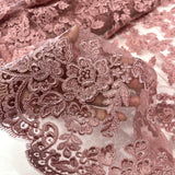 Corded Bridal Lace Embroidered Net Mesh