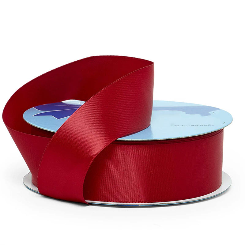 Classic Satin Ribbon for Art Projects 3 '' X 25 yd Double Faced 1 / roll Scarlet